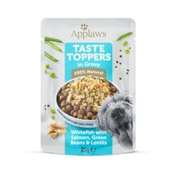Applaws Taste Toppers Whitefish Salmon & Green Beans In Gravy Wet Dog Food Pouches - 12 X 85g By Applaws