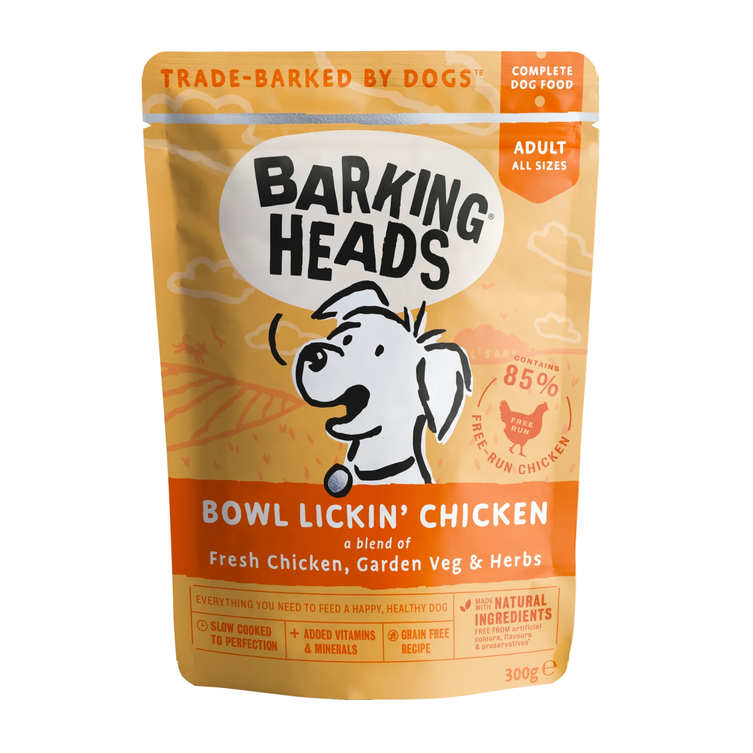 Barking Heads Bowl Lickin' Chicken Wet Dog Food Pouches - 10 X 300g By Barking Heads 1 Barking Heads Bowl Lickin' Chicken Wet Dog Food Pouches - 10 X 300g By Barking Heads