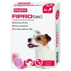 Beaphar FIPROtec Spot-On For Small Dogs Flea Treatment - 6 Pipettes By Beaphar