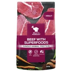 Billy + Margot Adult Beef & Superfoods Wet Dog Food Pouches - 12 X 150g By Billy + Margot