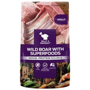 Billy + Margot Adult Boar & Superfoods Wet Dog Food Pouches - 12 X 150g By Billy + Margot 1 Billy + Margot Adult Boar & Superfoods Wet Dog Food Pouches - 12 X 150g By Billy + Margot