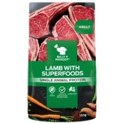 Billy + Margot Adult Lamb & Superfoods Wet Dog Food Pouches - 12 X 150g By Billy + Margot