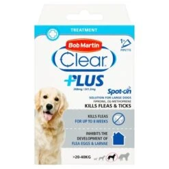 Bob Martin Flea & Ticks Clear Plus Spot On Large Dog (20-40 Kg) - 1 Pack By Bob Martin