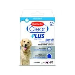 Bob Martin Flea & Ticks Clear Plus Spot On Large Dog (20-40 Kg) - 3 Pack By Bob Martin