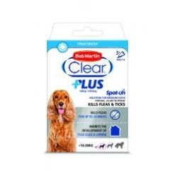 Bob Martin Flea & Ticks Clear Plus Spot On Medium Dog (10-30 Kg) - 3 Pack By Bob Martin