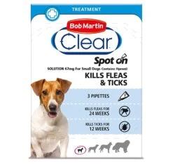 Bob Martin Flea & Ticks Clear Spot On Small Dog (2-10 Kg) - 3 Pack By Bob Martin