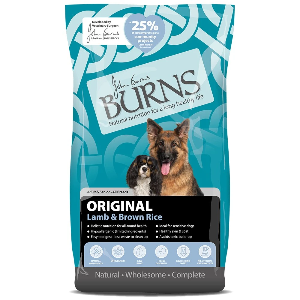 Burns Original Lamb & Brown Rice Dry Dog Food - 12kg By Burns 2 Burns Original Lamb & Brown Rice Dry Dog Food - 12kg By Burns - Image 2