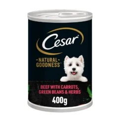 Cesar Natural Goodness Beef In Loaf Wet Dog Food Tins - 6 X 400g By Cesar