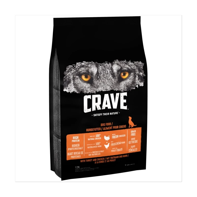 Crave Grain Free Adult Dry Dog Food Turkey & Chicken - 11.5kg By Crave 2 Crave Grain Free Adult Dry Dog Food Turkey & Chicken - 11.5kg By Crave - Image 2