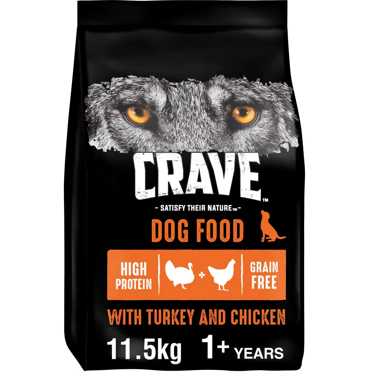 Crave Grain Free Adult Dry Dog Food Turkey & Chicken - 11.5kg By Crave 1 Crave Grain Free Adult Dry Dog Food Turkey & Chicken - 11.5kg By Crave