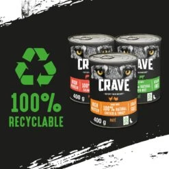 Crave Grain Free Adult Wet Dog Food Cans In Pate - 6 X 400g By Crave 15 Crave Grain Free Adult Wet Dog Food Cans In Pate - 6 X 400g By Crave -Pattes Douces Store Crave Grain Free Adult Wet Dog Food Cans In Pate 6 x 400g 6