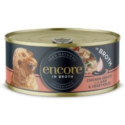 Encore Natural Wet Dog Food Tins Chicken Breast With Ham And Vegetables In Broth - 12 X 156g By Encore