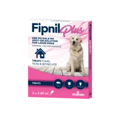Fipnil Plus Spot-On Flea Treatment For Large Dogs 20-40kg - 3 Pack By Fipnil