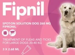 Fipnil Spot-On Flea Treatment For Dogs And Puppies - 3 Pack By Fipnil 7 Fipnil Spot-On Flea Treatment For Dogs And Puppies - 3 Pack By Fipnil -Pattes Douces Store Fipnil Spot On Flea Treatment for Dogs and Puppies Large20Dogs20and20Puppies202020to2040kg CP2689