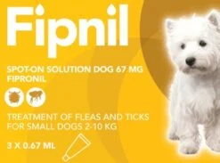 Fipnil Spot-On Flea Treatment For Dogs And Puppies - 3 Pack By Fipnil