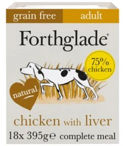 Forthglade Complete Adult Chicken, Liver, Sweet Potato & Veg Grain Free Wet Dog Food - 18 X 395g By Forthglade