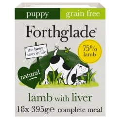 Forthglade Complete Puppy Grain Free Lamb With Liver, Sweet Potato & Veg - 18 X 395g By Forthglade