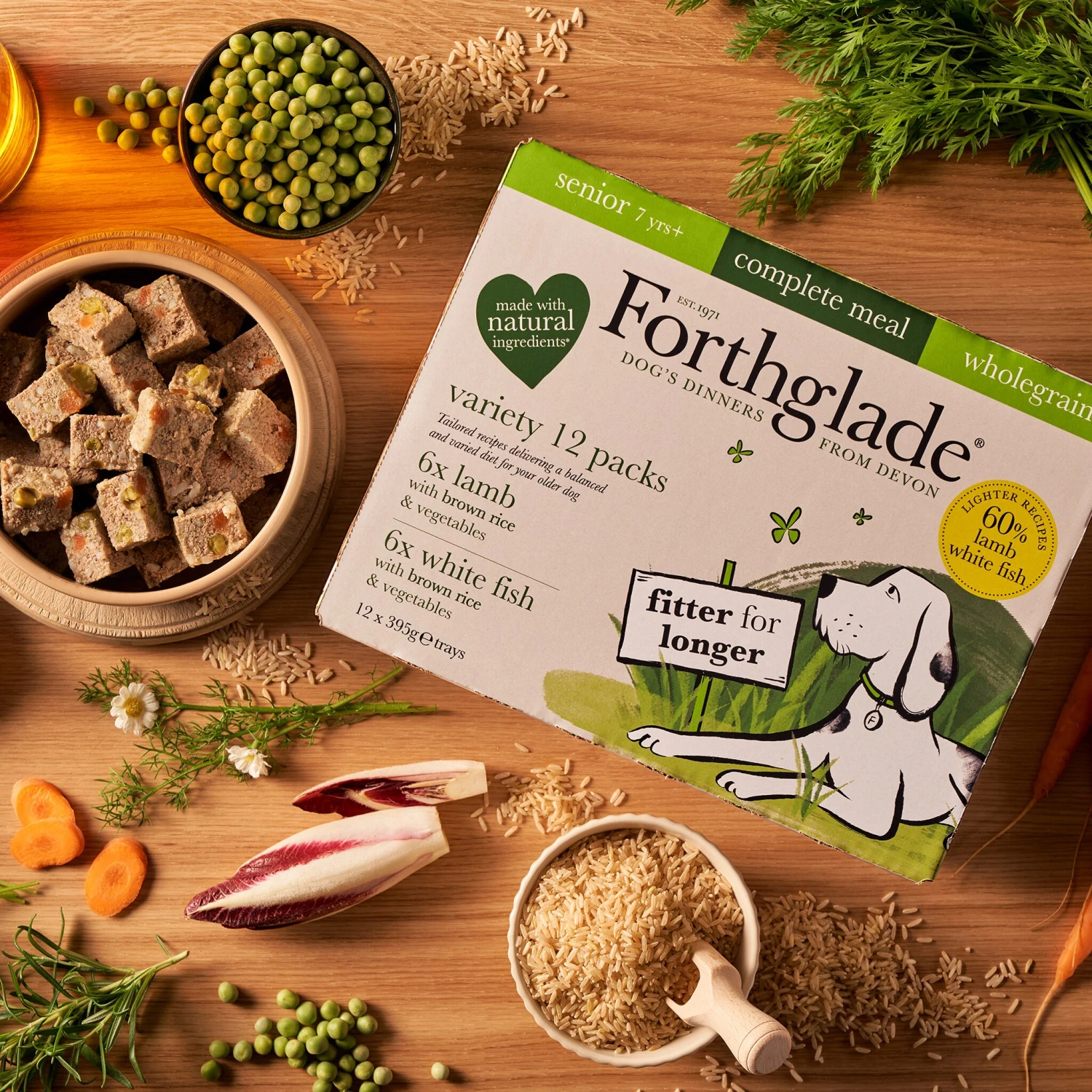 Forthglade Complete Senior Dog Wholegrain Variety Lamb/Fish With Brown Rice & Veg Wet Dog Food - 12x395g By Forthglade 3 Forthglade Complete Senior Dog Wholegrain Variety Lamb/Fish With Brown Rice & Veg Wet Dog Food - 12x395g By Forthglade - Image 3