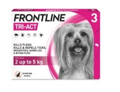 Frontline Tri-Act Flea & Tick Treatment For Extra Small Dogs (2-5kg) - 3 Pack By Frontline