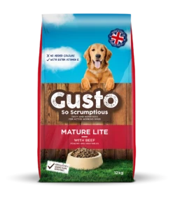 Gusto Mature Lite Dry Dog Food - 12kg By Gusto