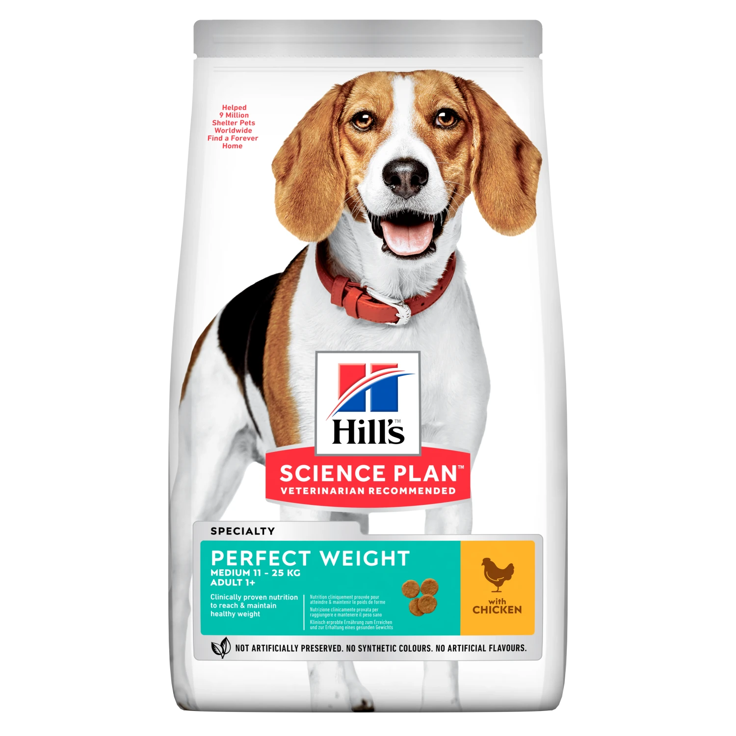 Hill's Science Plan Adult Perfect Weight Medium Chicken Dry Dog Food - 12kg By Hills 1 Hill's Science Plan Adult Perfect Weight Medium Chicken Dry Dog Food - 12kg By Hills