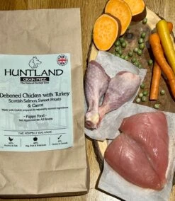 Huntland Deboned Chicken Turkey Grain Free Dry Puppy Food - 10kg + 2kg FREE By Huntland -Pattes Douces Store Huntland Deboned Chicken and Turkey Grain Free Puppy Food 12kg 3
