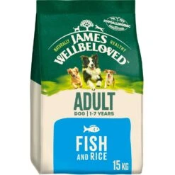 James Wellbeloved Fish & Rice Adult Dry Dog Food - 15kg By James Wellbeloved