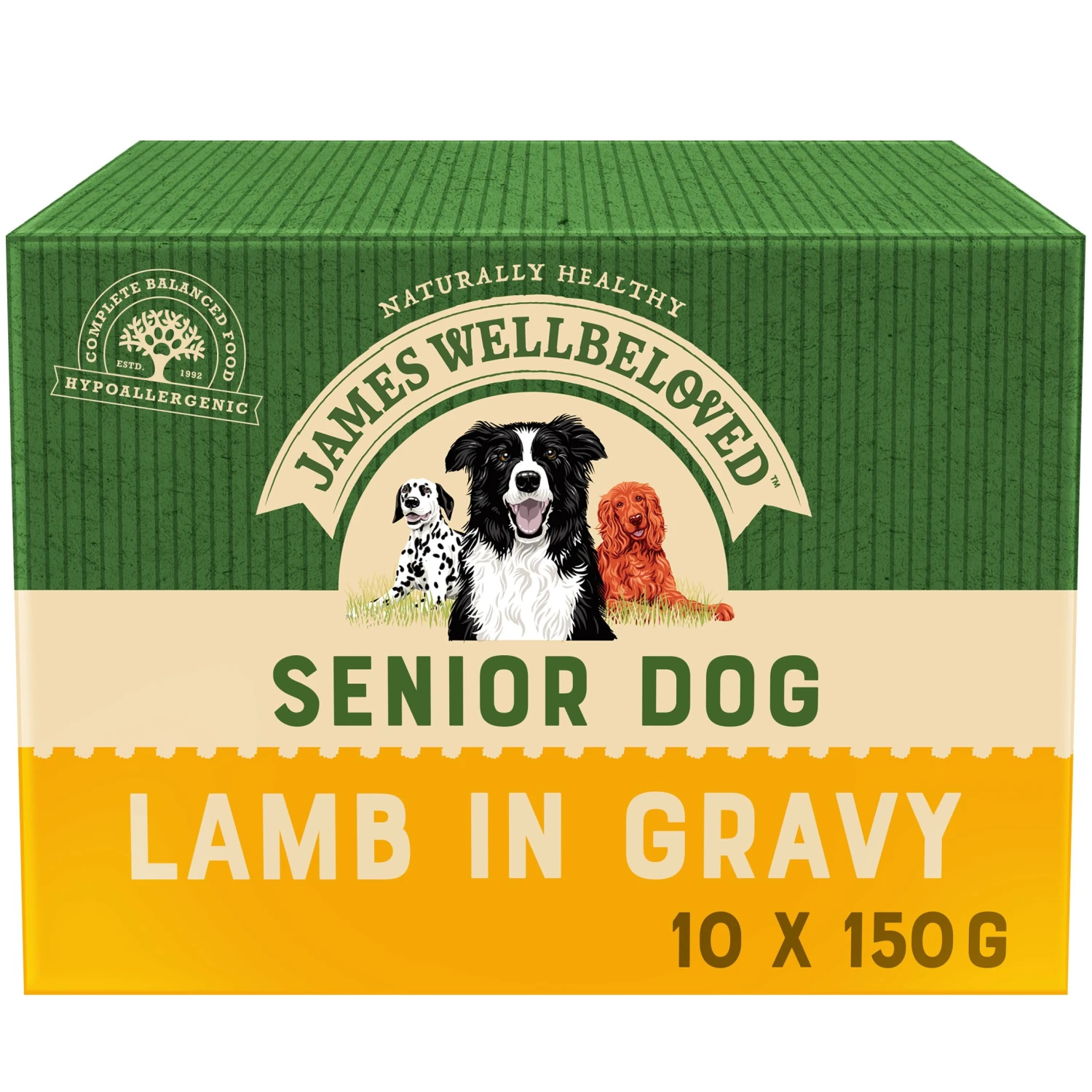 James Wellbeloved Senior Dog Food Pouches Lamb In Gravy - 10x150g By James Wellbeloved 1 James Wellbeloved Senior Dog Food Pouches Lamb In Gravy - 10x150g By James Wellbeloved
