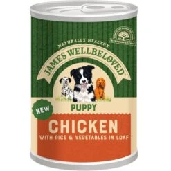 James Wellbeloved Puppy Chicken, Rice And Vegetable In Loaf Wet Dog Food Cans - 12 X 400g By James Wellbeloved