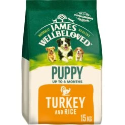 James Wellbeloved Turkey & Rice Puppy Dry Dog Food - 15kg By James Wellbeloved