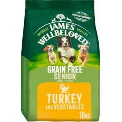 James Wellbeloved Turkey & Vegetable Grain Free Senior Dry Dog Food - 10kg By James Wellbeloved