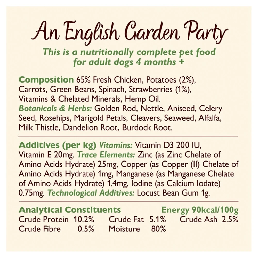 Lily's Kitchen An English Garden Party Dog Food Tins - 6 X 400g By Lilys Kitchen 3 Lily's Kitchen An English Garden Party Dog Food Tins - 6 X 400g By Lilys Kitchen - Image 3