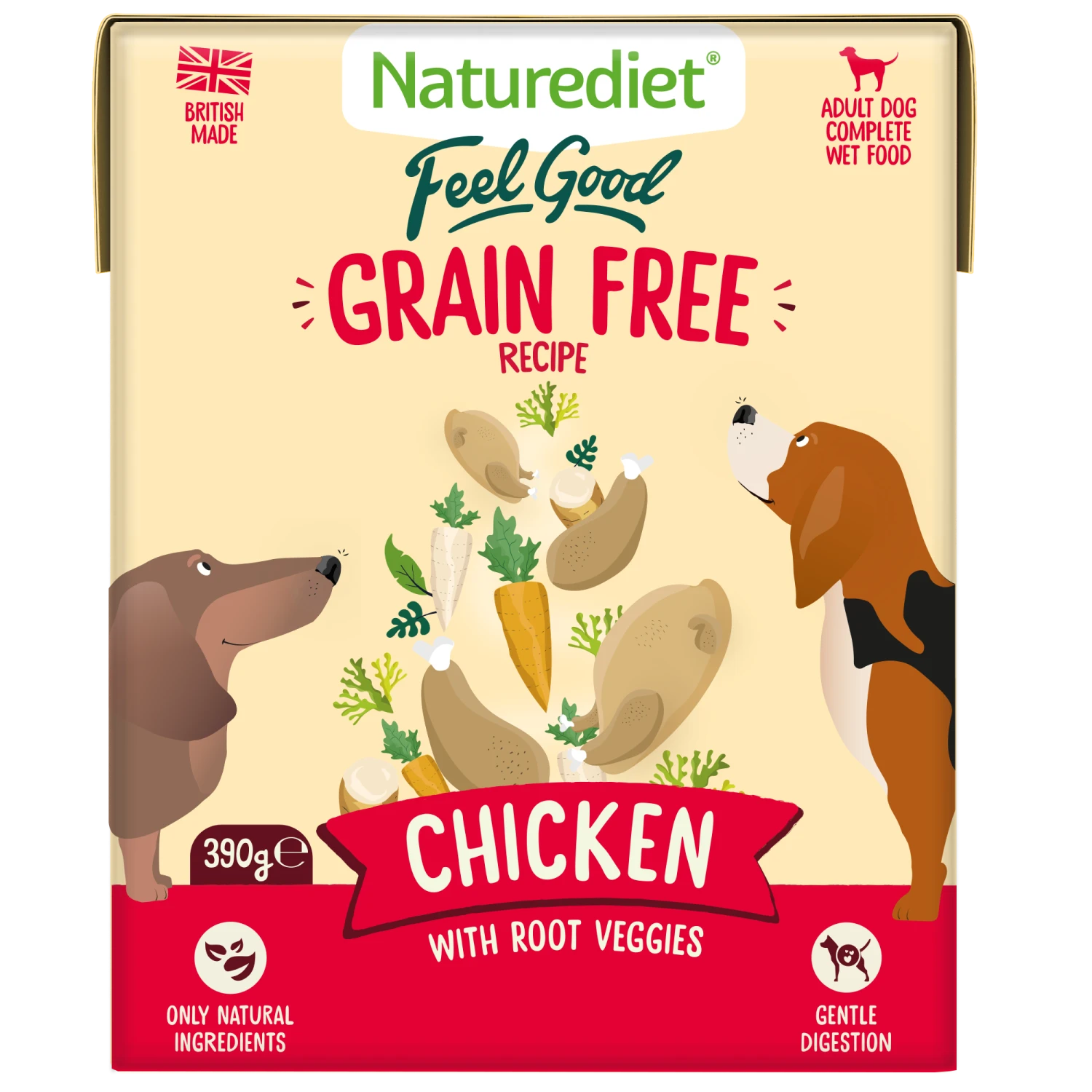 Naturediet Feel Good Grain Free Recipe Chicken Dog Food - 18 X 390g By Naturediet 1 Naturediet Feel Good Grain Free Recipe Chicken Dog Food - 18 X 390g By Naturediet