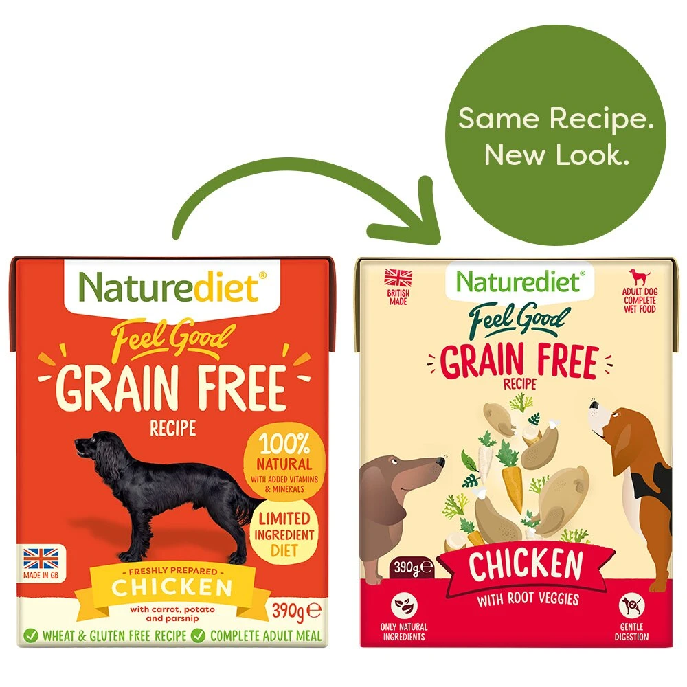 Naturediet Feel Good Grain Free Recipe Chicken Dog Food - 18 X 390g By Naturediet 2 Naturediet Feel Good Grain Free Recipe Chicken Dog Food - 18 X 390g By Naturediet - Image 2