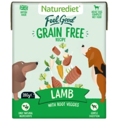 Naturediet Feel Good Grain Free Recipe Lamb Dog Food - 18 X 390g By Naturediet