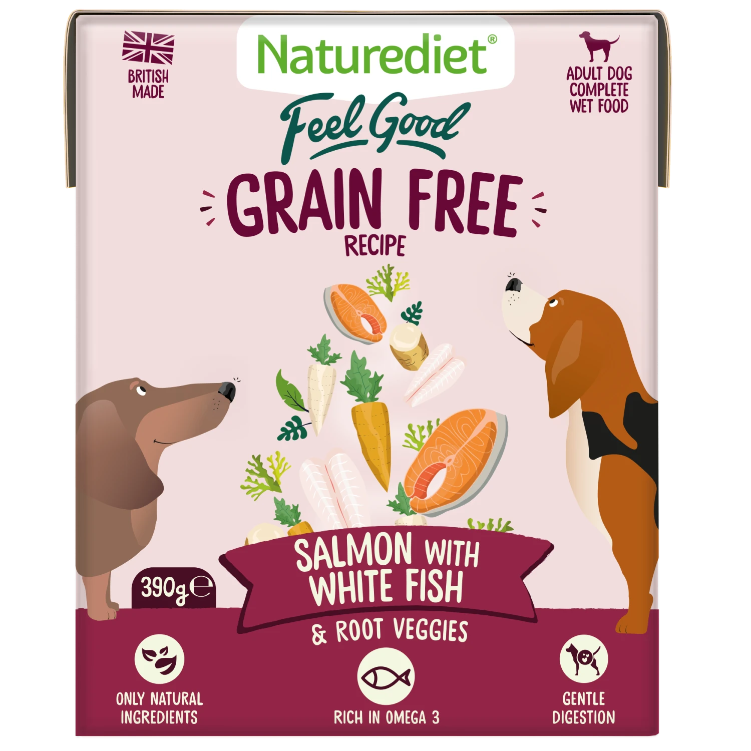 Naturediet Feel Good Grain Free Recipe Salmon Dog Food - 18 X 390g By Naturediet 1 Naturediet Feel Good Grain Free Recipe Salmon Dog Food - 18 X 390g By Naturediet