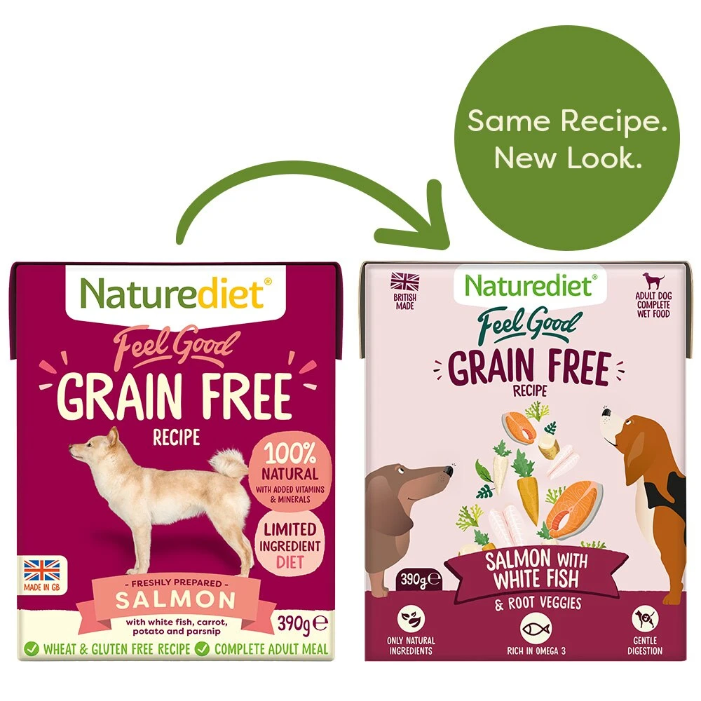 Naturediet Feel Good Grain Free Recipe Salmon Dog Food - 18 X 390g By Naturediet 2 Naturediet Feel Good Grain Free Recipe Salmon Dog Food - 18 X 390g By Naturediet - Image 2