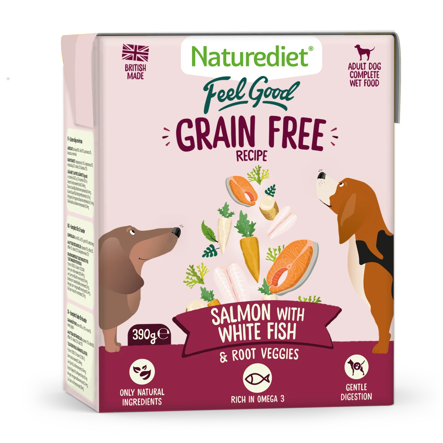 Naturediet Feel Good Grain Free Recipe Salmon Dog Food - 18 X 390g By Naturediet 3 Naturediet Feel Good Grain Free Recipe Salmon Dog Food - 18 X 390g By Naturediet - Image 3