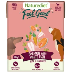 Naturediet Feel Good Salmon Dog Food - 18 X 390g By Naturediet