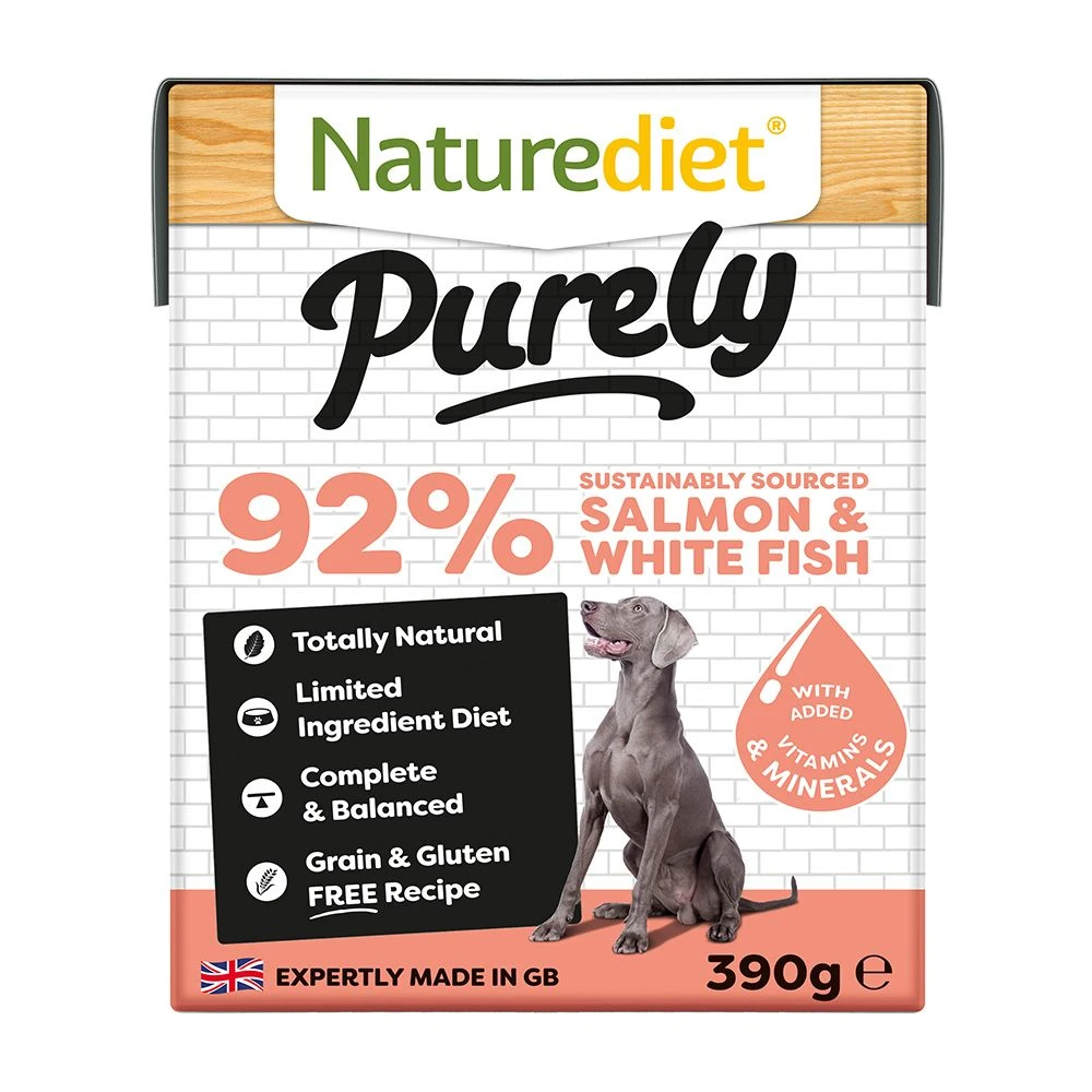 Naturediet Purely Salmon & White Fish Dog Food - 18 X 390g By Naturediet 2 Naturediet Purely Salmon & White Fish Dog Food - 18 X 390g By Naturediet - Image 2