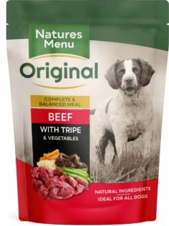 Natures Menu Beef With Tripe Dog Food Pouches - 8 X 300G By Natures Menu
