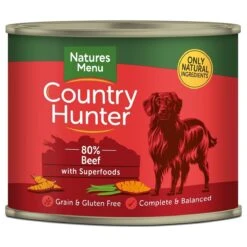 Natures Menu Country Hunter Meals Beef Wet Dog Food Cans - 6 X 600g By Natures Menu