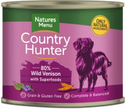 Natures Menu Country Hunter Meals Venison & Blueberry Wet Dog Food Cans - 6 X 600g By Natures Menu