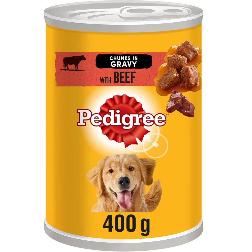 Pedigree Beef In Gravy Dog Cans 12 Pack - 400g By Pedigree 1 Pedigree Beef In Gravy Dog Cans 12 Pack - 400g By Pedigree
