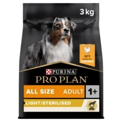 PRO PLAN All Sizes Adult Dry Dog Food Light / Sterilised Rich In Chicken - 3kg By Pro Plan