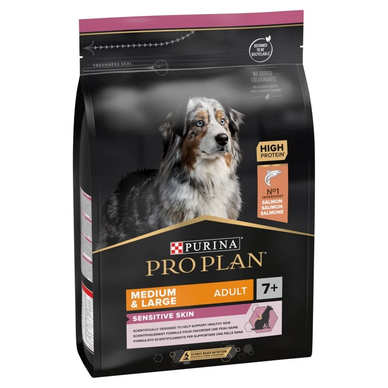 PRO PLAN Medium & Large Adult Senior Dry Dog Food Sensitive Skin 7+ Rich In Salmon - 3kg By Pro Plan 3 PRO PLAN Medium & Large Adult Senior Dry Dog Food Sensitive Skin 7+ Rich In Salmon - 3kg By Pro Plan - Image 3