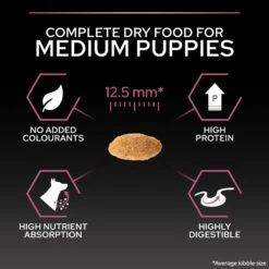 PRO PLAN Medium Puppy Dry Dog Food Sensitive Skin Rich In Salmon - 3kg By Pro Plan -Pattes Douces Store Pro Plan Sensitive Salmon Rice Dry Medium Puppy Food 3kg 8