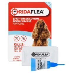RidaFLEA Spot-On Solution Medium Dog - 3 X 1.34 Ml By RidaFlea And RidaWorm