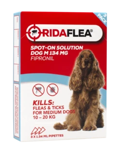 RidaFLEA Spot-On Solution Medium Dog - 3 X 1.34 Ml By RidaFlea And RidaWorm -Pattes Douces Store RidaFLEA Spot On Solution Dog Medium 3 X 1.34 ml 4