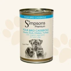 Simpsons Four Birds Grain Free Wet Dog Food Cans - 6 X 400g By Simpsons Premium